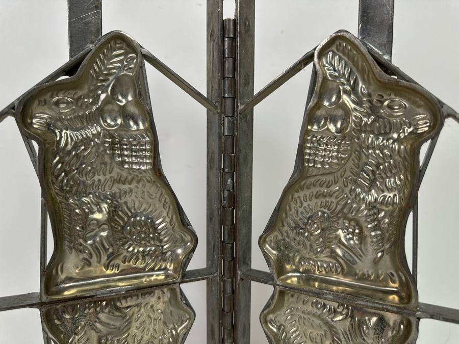 Vintage Easter Bunny Chocolate Mold Commercial Grade Makes Pair Of Easter Bunnies 18W X 7H [Photo 7]