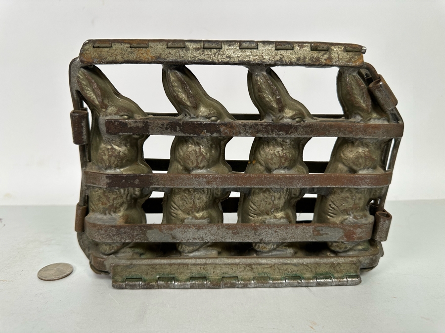 Vintage Easter Bunny Chocolate Mold Commercial Grade Makes Four Easter Bunnies 9W X 7H [Photo 6]
