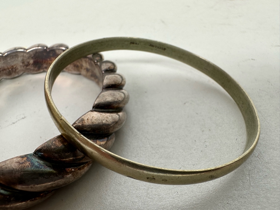 Three Sterling Silver Bracelets 78.3g [Photo 5]