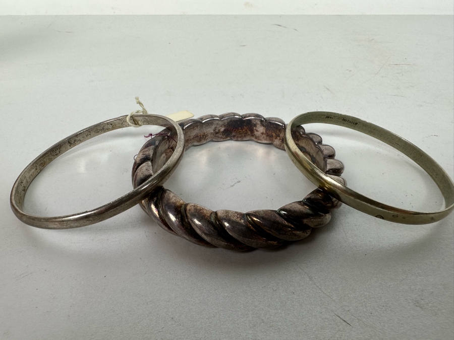 Three Sterling Silver Bracelets 78.3g [Photo 2]