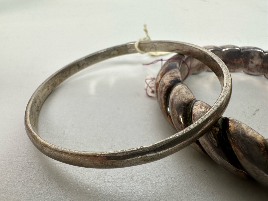 Three Sterling Silver Bracelets 78.3g [Photo 7]