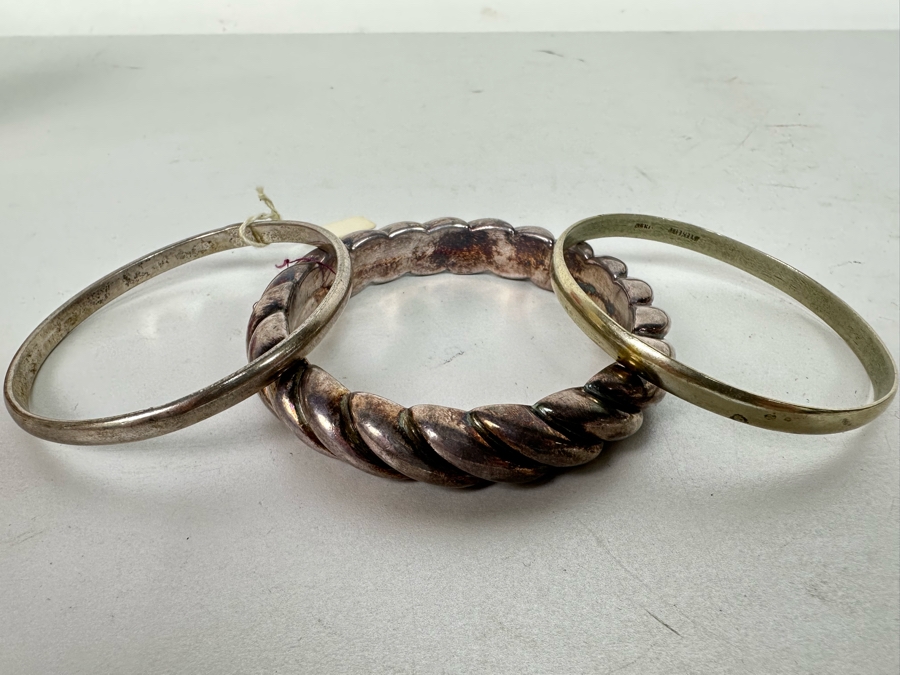 Three Sterling Silver Bracelets 78.3g [Photo 3]