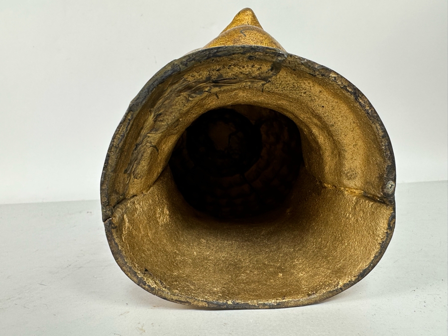 Vintage Gilt Iron Buddha Bust 7W X 14H [Photo 11]