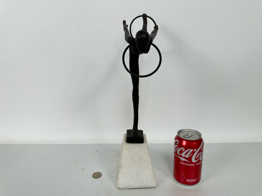 Decorative Gymnast Sculpture With Faux Marble Base 10W X 4D X 16H [Photo 4]