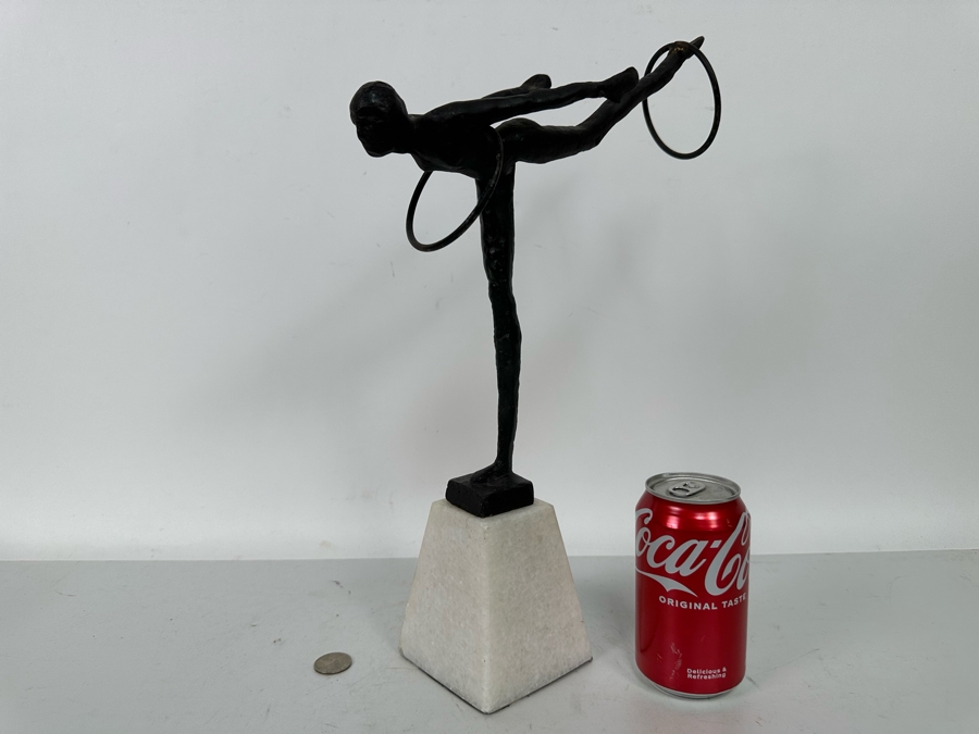 Decorative Gymnast Sculpture With Faux Marble Base 10W X 4D X 16H [Photo 5]