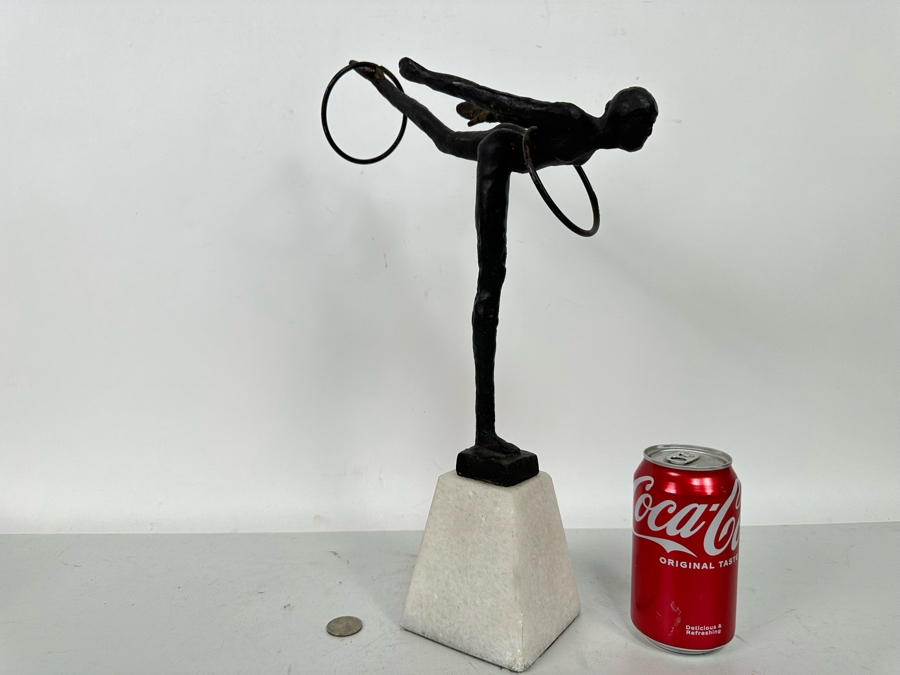 Decorative Gymnast Sculpture With Faux Marble Base 10W X 4D X 16H [Photo 3]