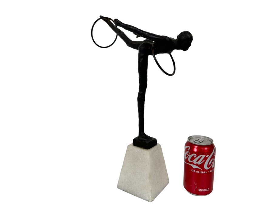Decorative Gymnast Sculpture With Faux Marble Base 10W X 4D X 16H [Photo 1]