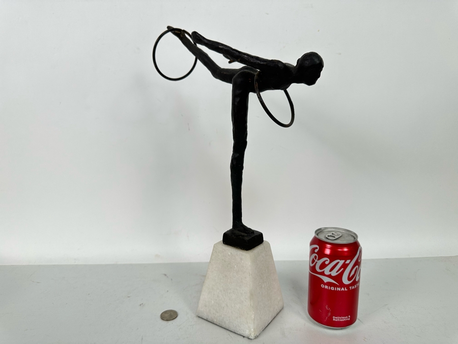 Decorative Gymnast Sculpture With Faux Marble Base 10W X 4D X 16H [Photo 2]