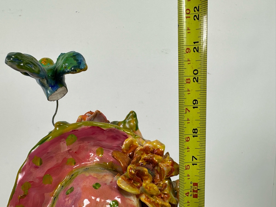 Bonnie Lee Roth (B. 1942, Southern California) Original Sculpture Of A Woman's Head On A Mini Dress Form 7W X 21H [Photo 22]