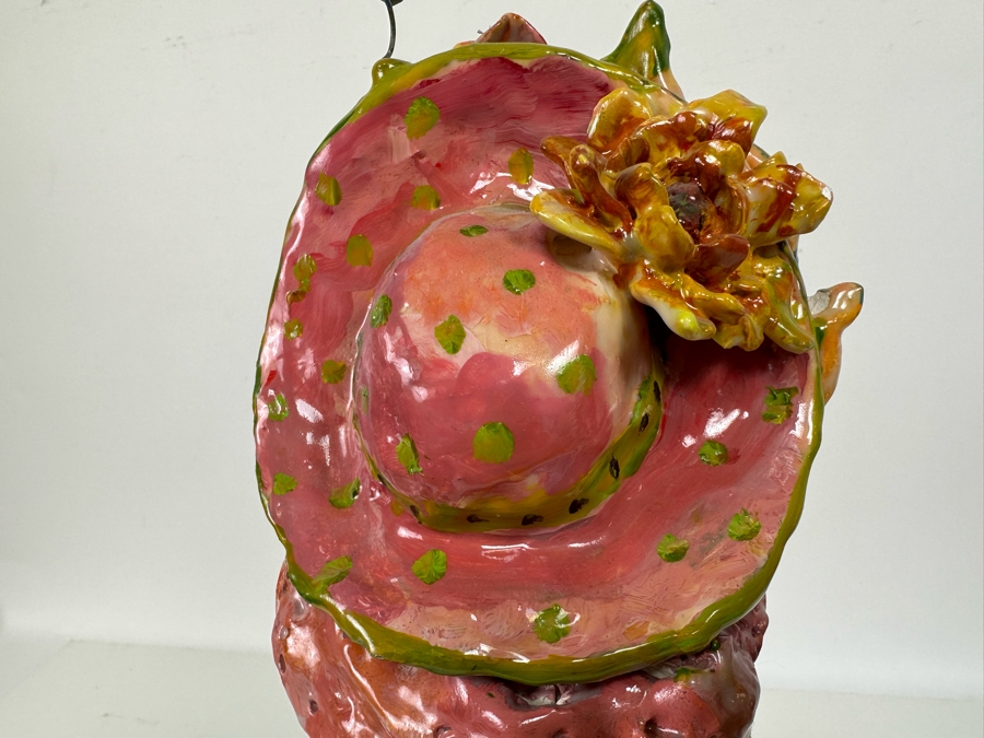 Bonnie Lee Roth (B. 1942, Southern California) Original Sculpture Of A Woman's Head On A Mini Dress Form 7W X 21H [Photo 14]