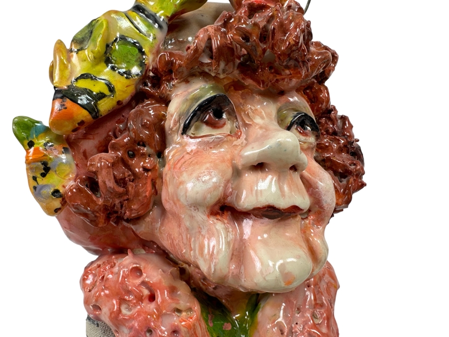 Bonnie Lee Roth (B. 1942, Southern California) Original Sculpture Of A Woman's Head On A Mini Dress Form 7W X 21H [Photo 3]