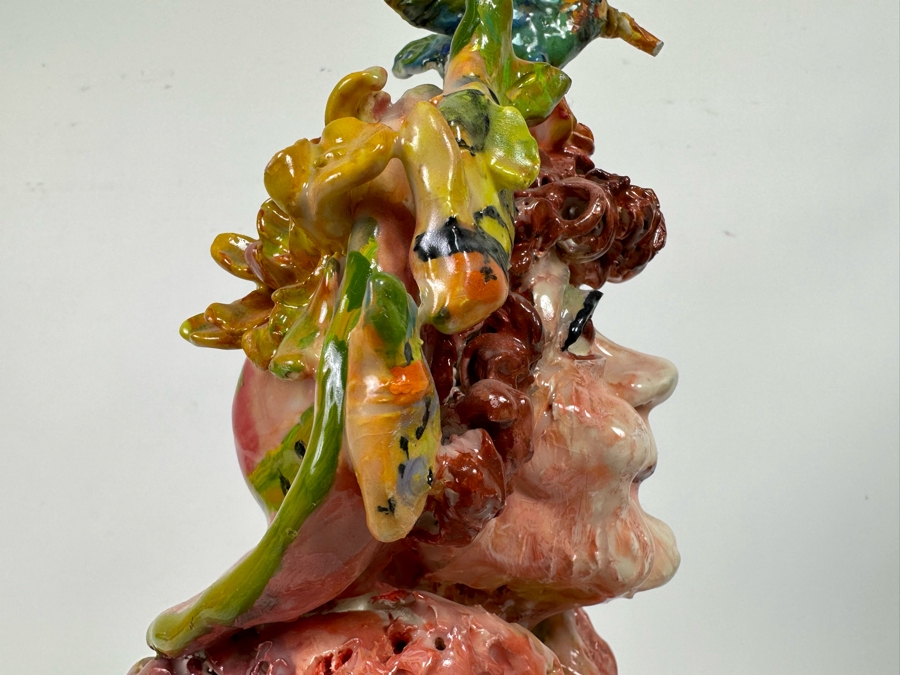 Bonnie Lee Roth (B. 1942, Southern California) Original Sculpture Of A Woman's Head On A Mini Dress Form 7W X 21H [Photo 16]