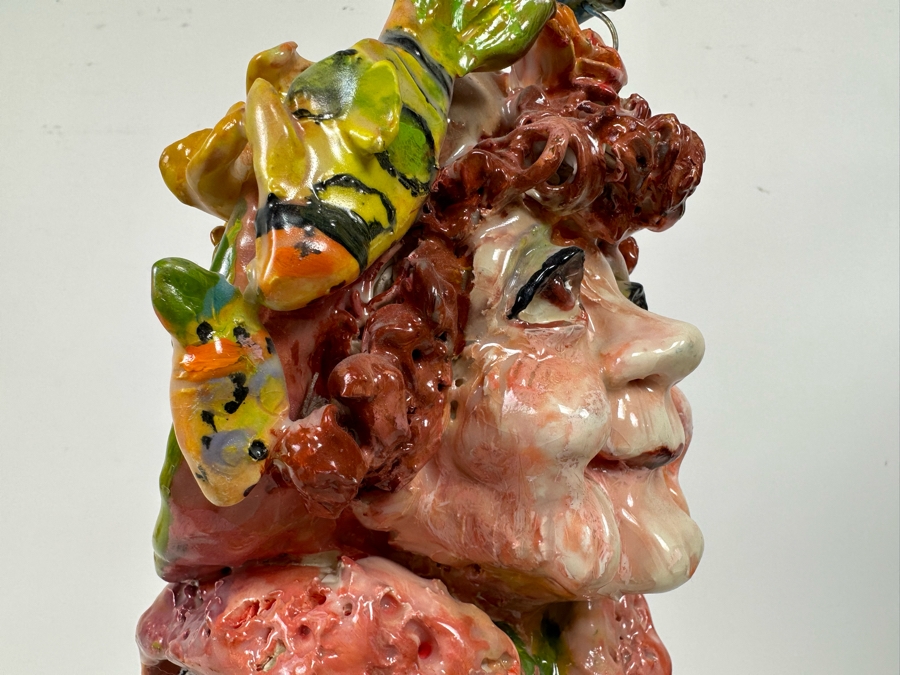 Bonnie Lee Roth (B. 1942, Southern California) Original Sculpture Of A Woman's Head On A Mini Dress Form 7W X 21H [Photo 18]