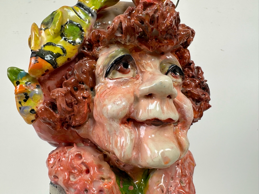 Bonnie Lee Roth (B. 1942, Southern California) Original Sculpture Of A Woman's Head On A Mini Dress Form 7W X 21H [Photo 20]