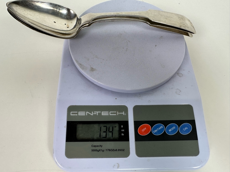 Antique 1823 Coin Silver Spoons By J. C. Farr & Co Philadelphia 134g [Photo 7]