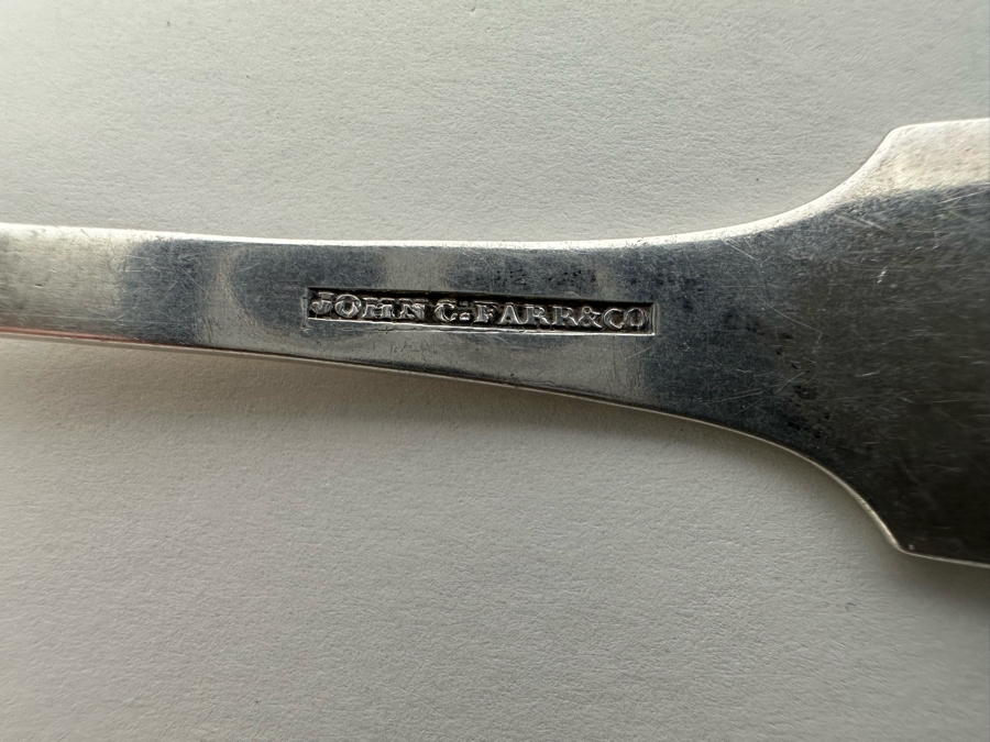 Antique 1823 Coin Silver Spoons By J. C. Farr & Co Philadelphia 134g [Photo 6]