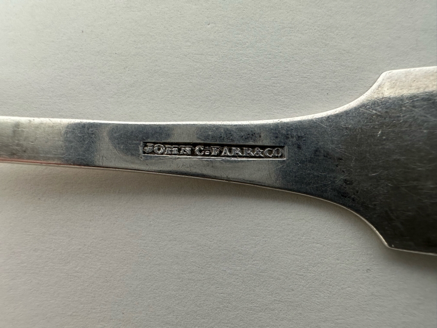 Antique 1823 Coin Silver Spoons By J. C. Farr & Co Philadelphia 134g [Photo 5]