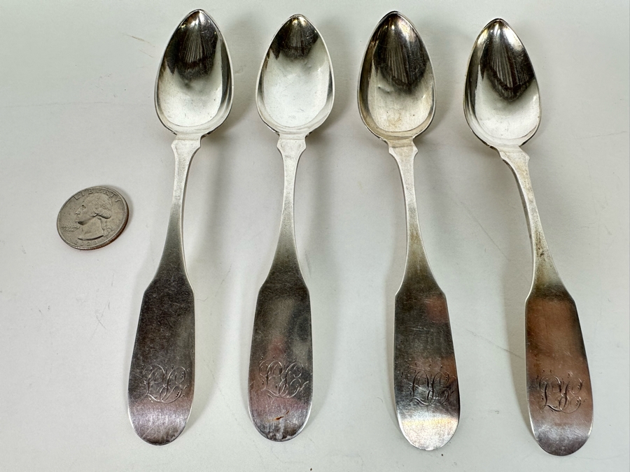 Antique 1825 Standard Coin Purity Silver Spoons By R & W. W. Wilson ...