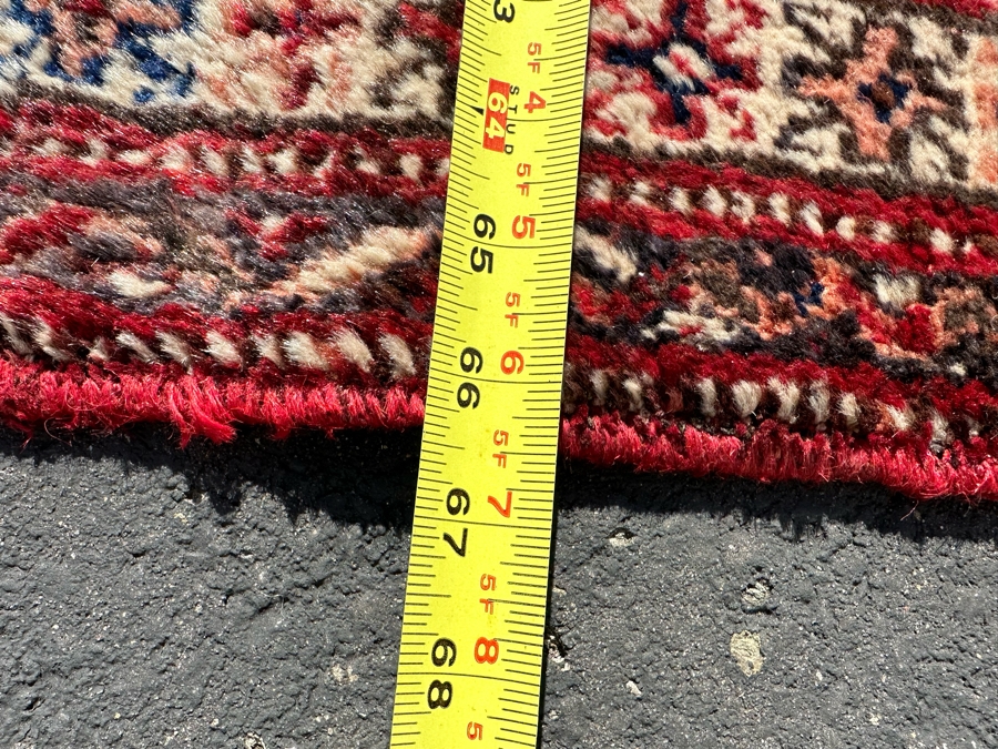 Vintage Hand-Knotted Wool Geometric Tribal Persian Heriz Area Rug 66 X 106 [Photo 20]