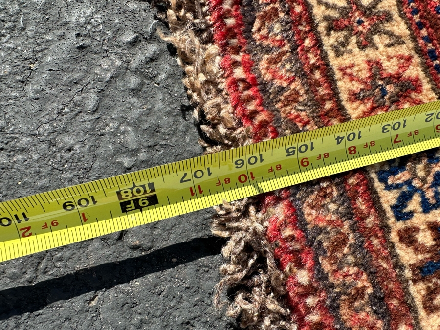 Vintage Hand-Knotted Wool Geometric Tribal Persian Heriz Area Rug 66 X 106 [Photo 21]