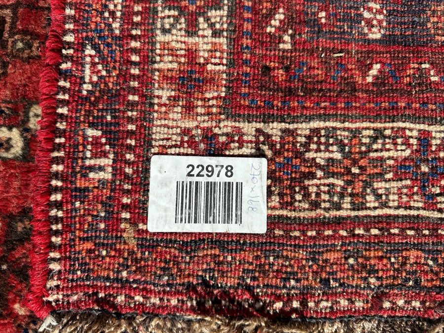 Vintage Hand-Knotted Wool Geometric Tribal Persian Heriz Area Rug 66 X 106 [Photo 19]