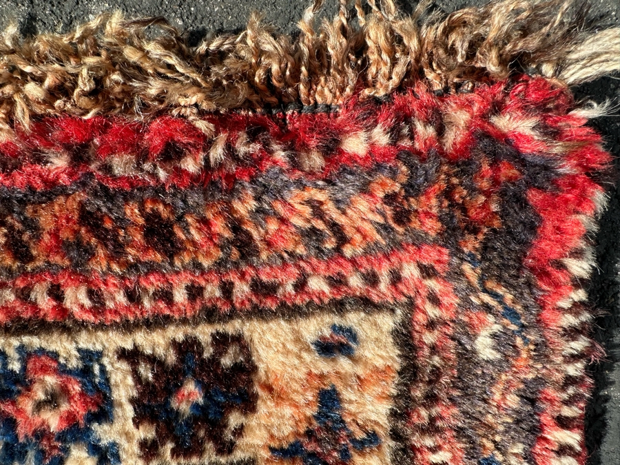 Vintage Hand-Knotted Wool Geometric Tribal Persian Heriz Area Rug 66 X 106 [Photo 17]