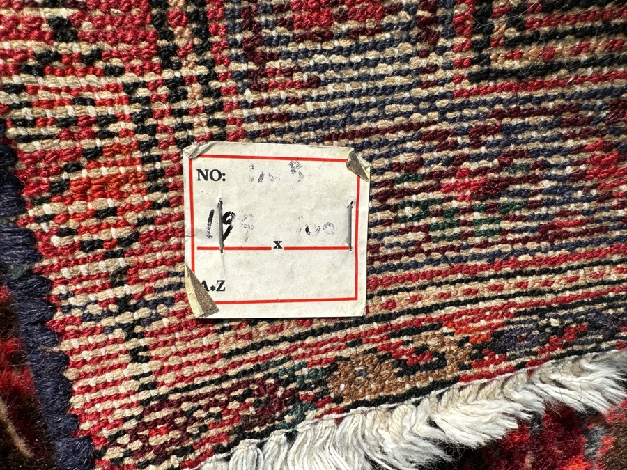 Vintage Hand-Knotted Wool Geometric Tribal Persian Area Rug 38.5 X 79 [Photo 15]