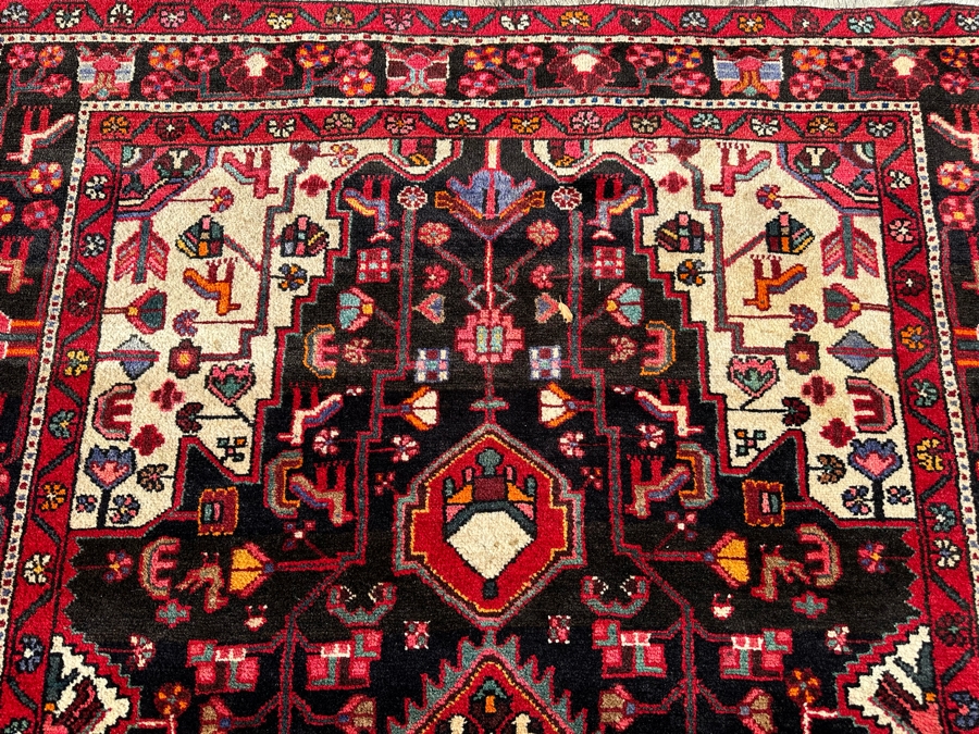 Vintage Hand-Knotted Wool Geometric Tribal Persian Area Rug 65 X 111 [Photo 14]