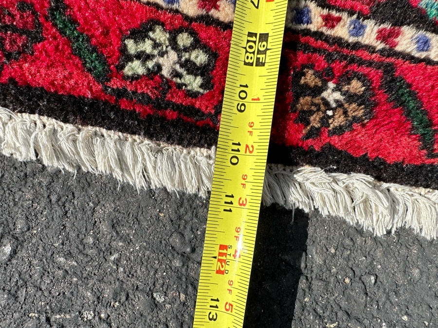 Vintage Hand-Knotted Wool Geometric Tribal Persian Area Rug 65 X 111 [Photo 18]