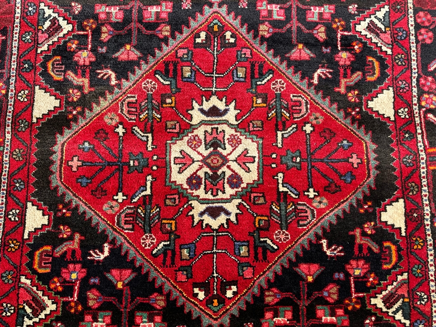 Vintage Hand-Knotted Wool Geometric Tribal Persian Area Rug 65 X 111 [Photo 12]