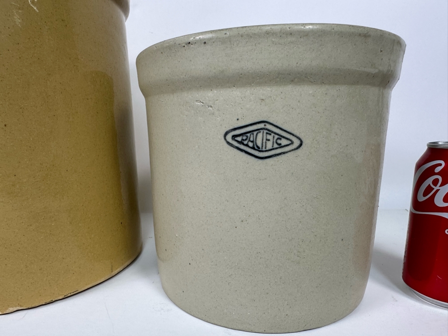 Set Of Three Pacific Stoneware Crocks Pots 10.5R, 8R And 6R [Photo 8]