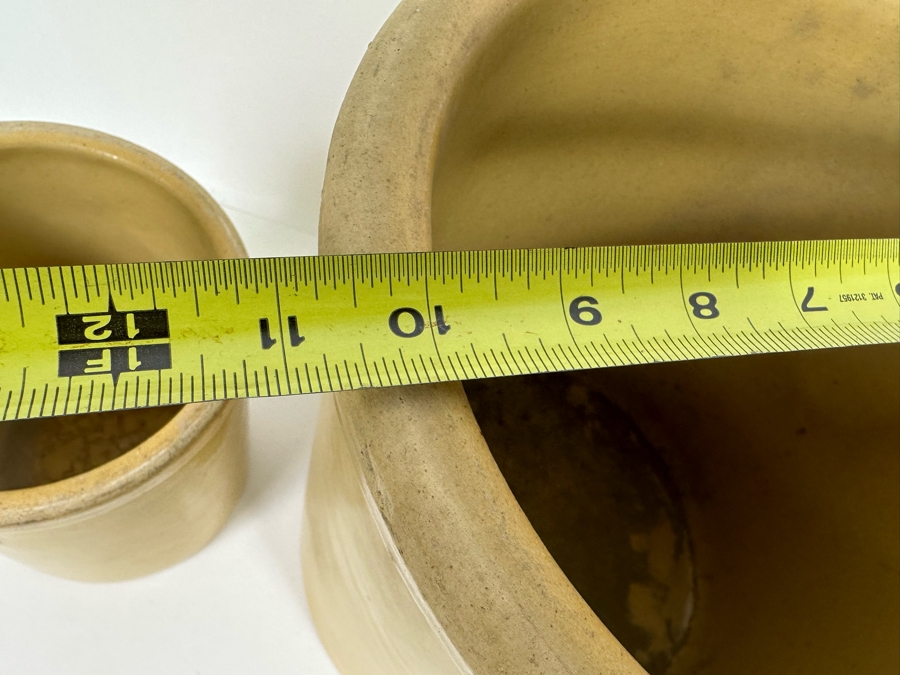 Set Of Three Pacific Stoneware Crocks Pots 10.5R, 8R And 6R [Photo 13]