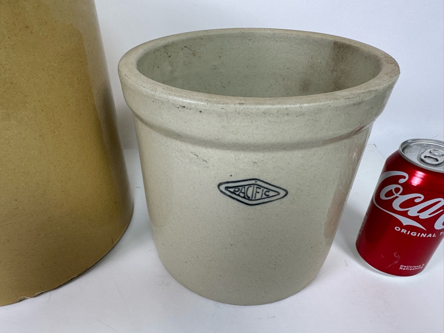 Set Of Three Pacific Stoneware Crocks Pots 10.5R, 8R And 6R [Photo 9]