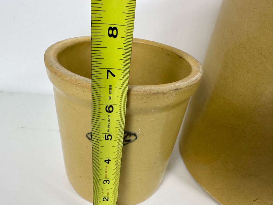 Set Of Three Pacific Stoneware Crocks Pots 10.5R, 8R And 6R [Photo 18]