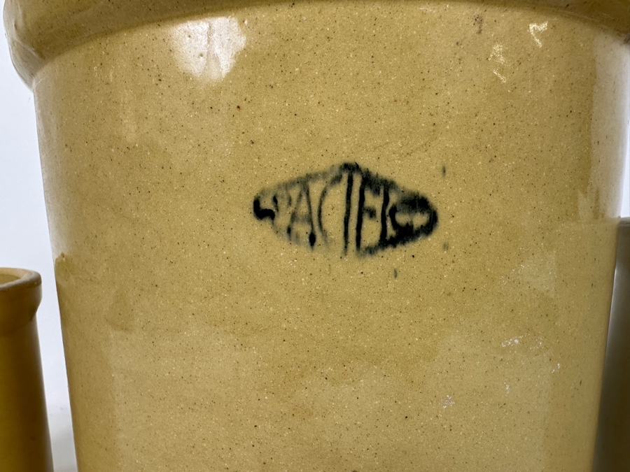 Set Of Three Pacific Stoneware Crocks Pots 10.5R, 8R And 6R [Photo 5]