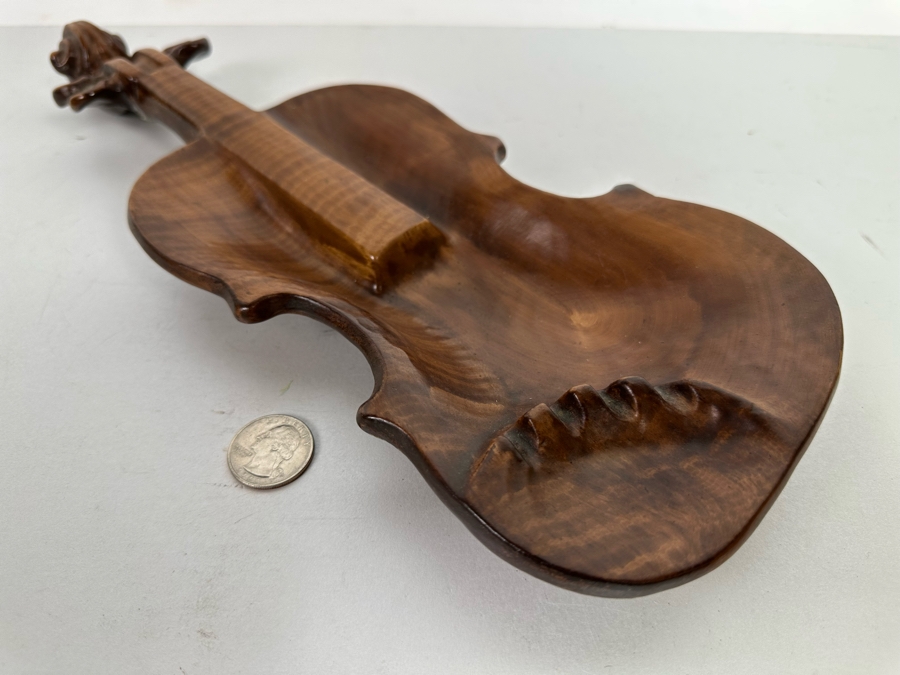 Vintage Lane & Co Van Nuys California Violin Ashtray 14 X 6 [Photo 4]