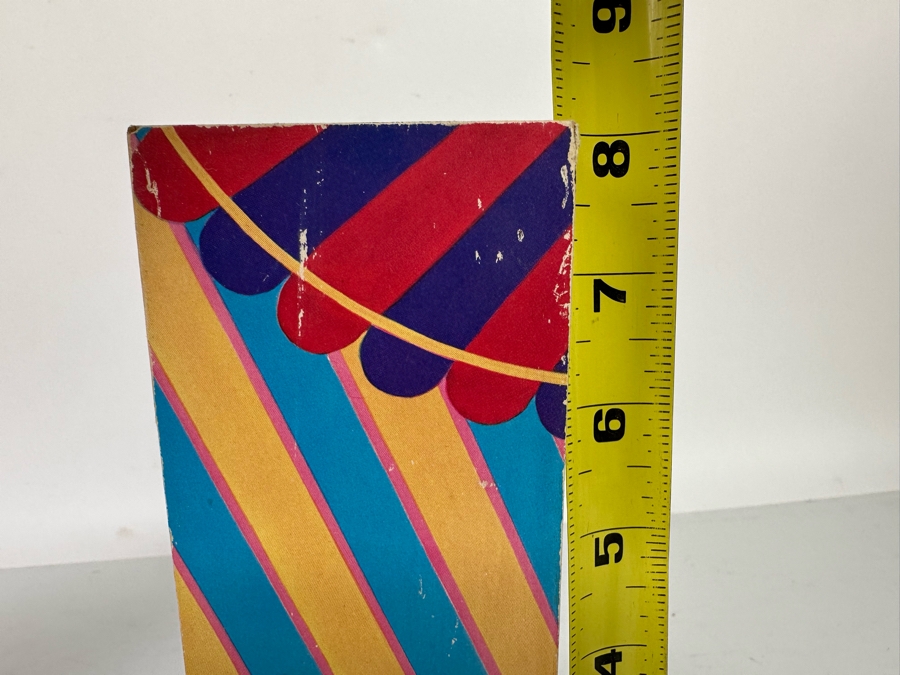 Vintage Circus Dancing Clown Music Diorama Box With Drawer