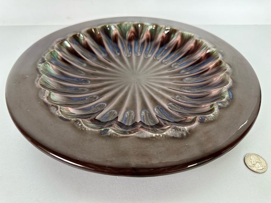 Vintage Mid-Century Modern Royal Haeger By Royal Hickman USA Pottery Bowl 372 13R X 1.5H [Photo 5]