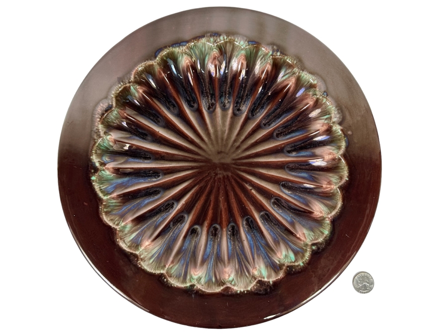 Vintage Mid-Century Modern Royal Haeger By Royal Hickman USA Pottery Bowl 372 13R X 1.5H