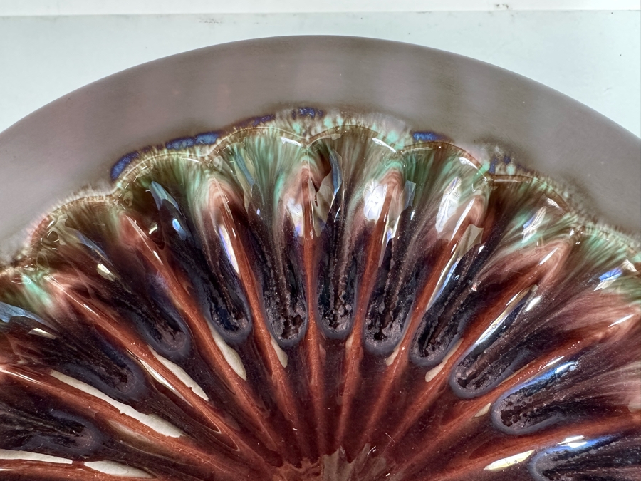 Vintage Mid-Century Modern Royal Haeger By Royal Hickman USA Pottery Bowl 372 13R X 1.5H [Photo 7]