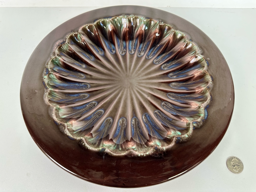 Vintage Mid-Century Modern Royal Haeger By Royal Hickman USA Pottery Bowl 372 13R X 1.5H [Photo 3]