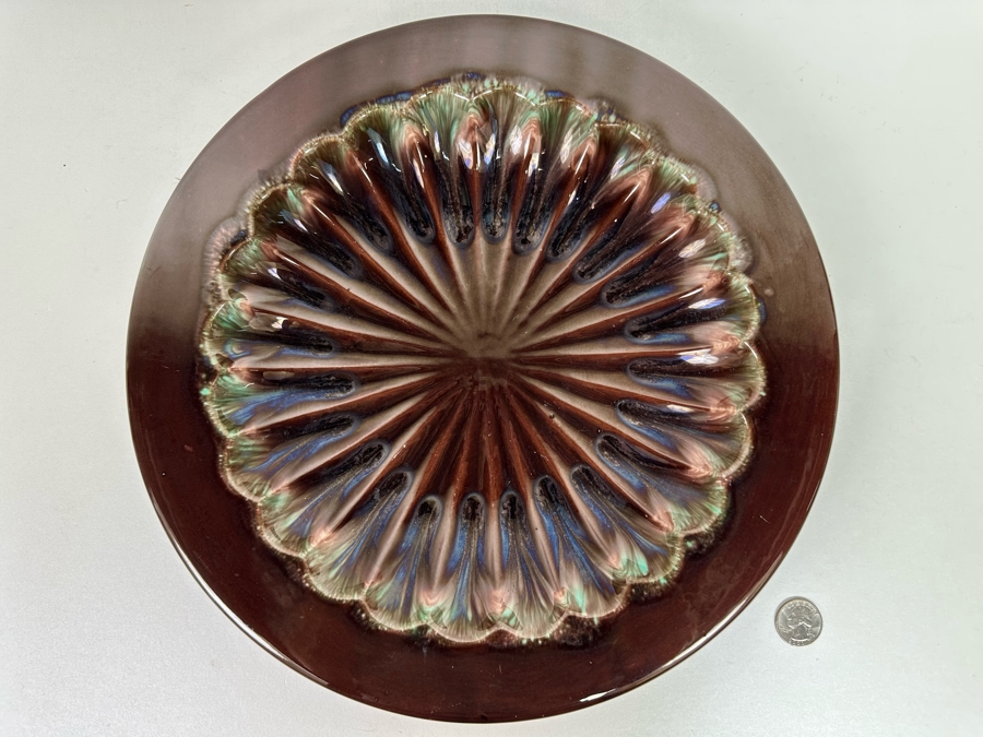 Vintage Mid-Century Modern Royal Haeger By Royal Hickman USA Pottery Bowl 372 13R X 1.5H [Photo 2]