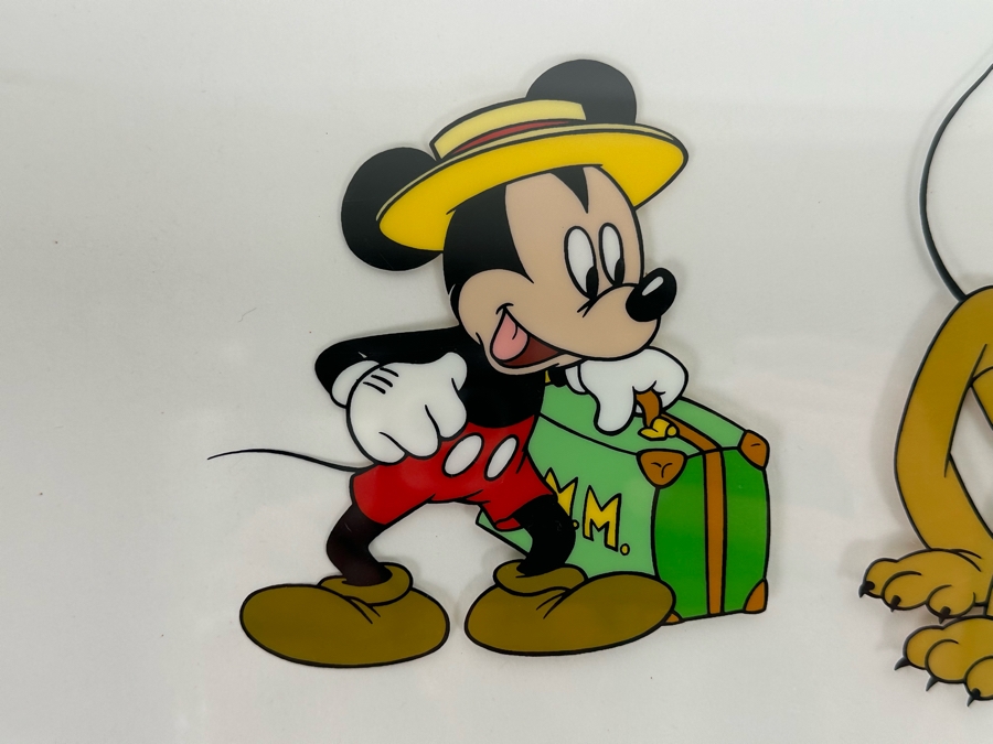 Walt Disney Limited Edition Serigraph Cel From 1940 Animated Film 'Mr. Mouse Takes A Trip' Featuring Mickey Mouse And Pluto Limited To 9,500 13.5 X 9.5 Framed 21 X 17 [Photo 6]