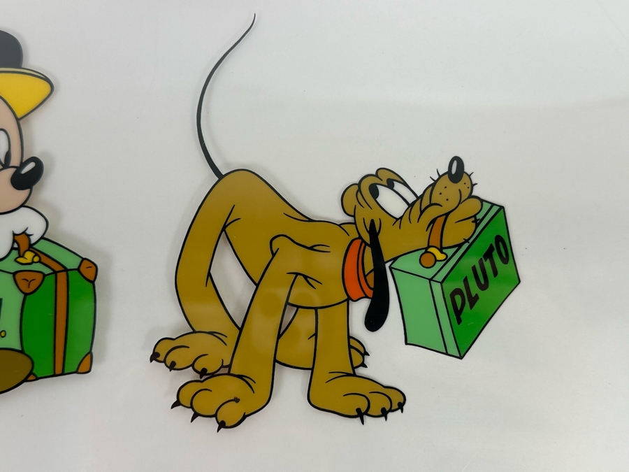 Walt Disney Limited Edition Serigraph Cel From 1940 Animated Film 'Mr. Mouse Takes A Trip' Featuring Mickey Mouse And Pluto Limited To 9,500 13.5 X 9.5 Framed 21 X 17 [Photo 7]