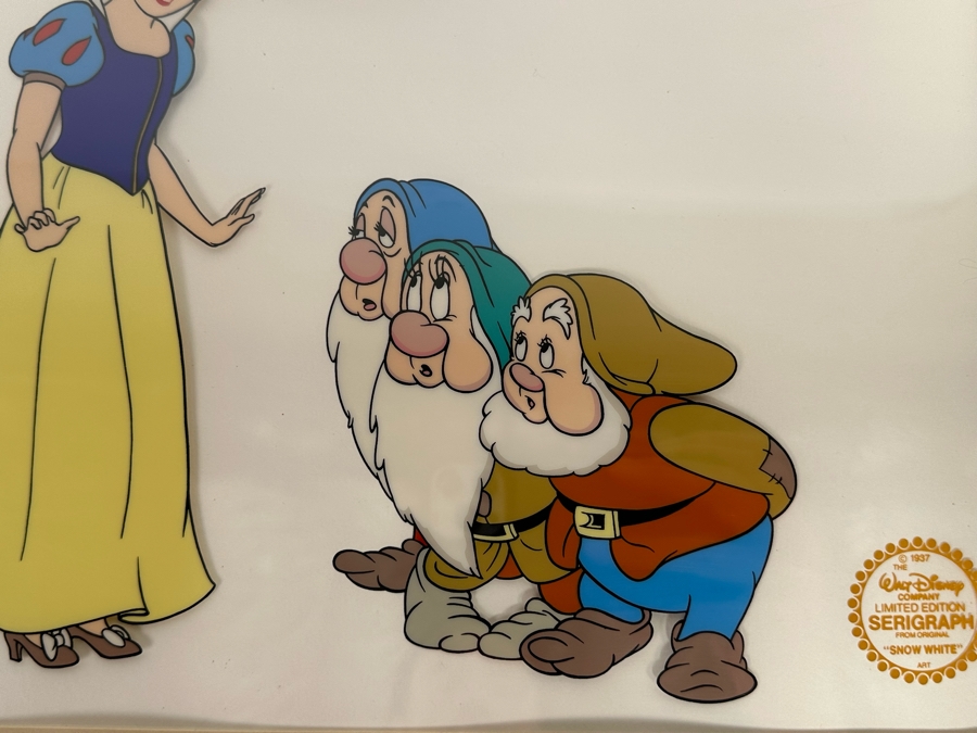 Walt Disney Limited Edition Serigraph Cel 'Snow White' Limited To 9,500 13.5 X 9.5 Framed 21 X 17 [Photo 5]