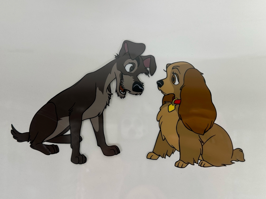 Walt Disney Limited Edition Serigraph Cel 'Lady And The Tramp' Limited To 9,500 13.5 X 9.5 Framed 21 X 17 [Photo 3]