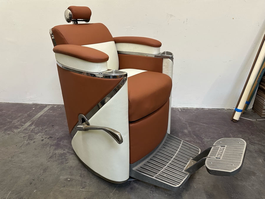 Koken 1950's Restored Presidential Barber Chair 30W X 48D X 43H Estimate $4,000 [Photo 21]