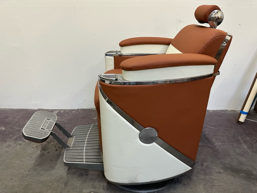 Koken 1950's Restored Presidential Barber Chair 30W X 48D X 43H Estimate $4,000 [Photo 23]