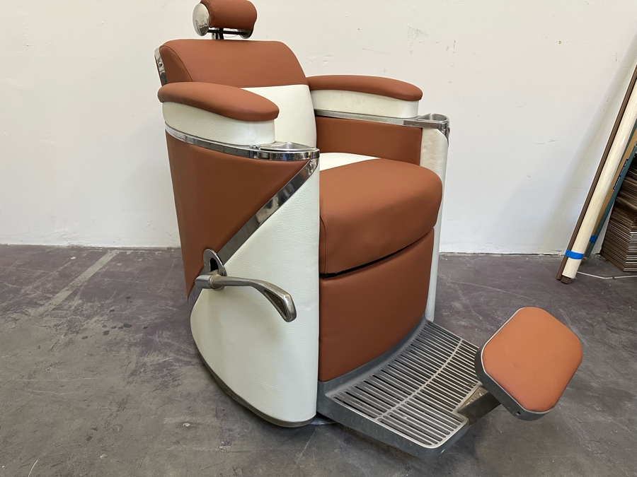 Koken 1950's Restored Presidential Barber Chair 30W X 48D X 43H Estimate $4,000 [Photo 9]
