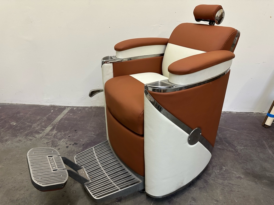 Koken 1950's Restored Presidential Barber Chair 30W X 48D X 43H Estimate $4,000 [Photo 19]